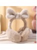 Solid Color Heart Plush Earmuff
